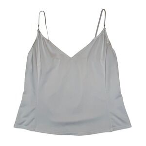 Handmade White Camisole‎ V-Neck Spaghetti Strap Minimalist Coquette Womens Small